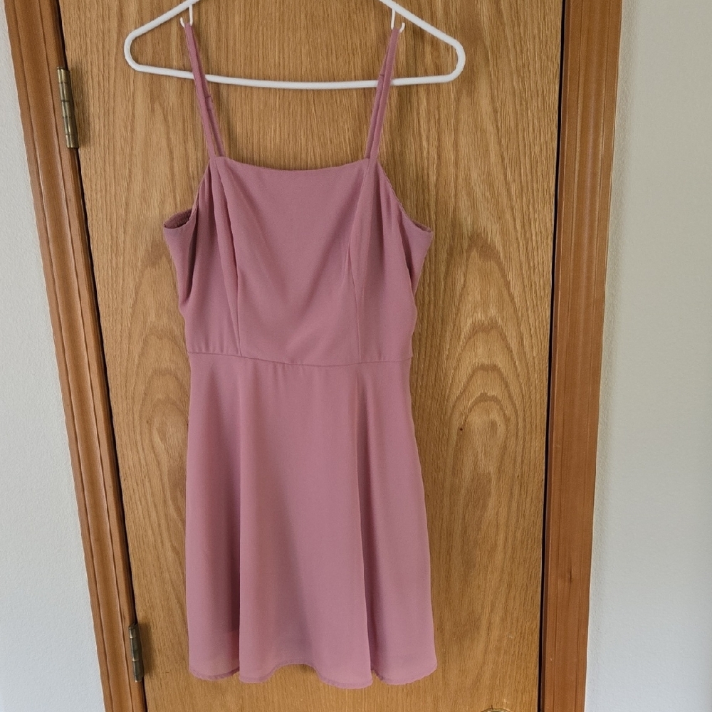 Lily Rose Pink Spaghetti Strap Sundress for Weddings